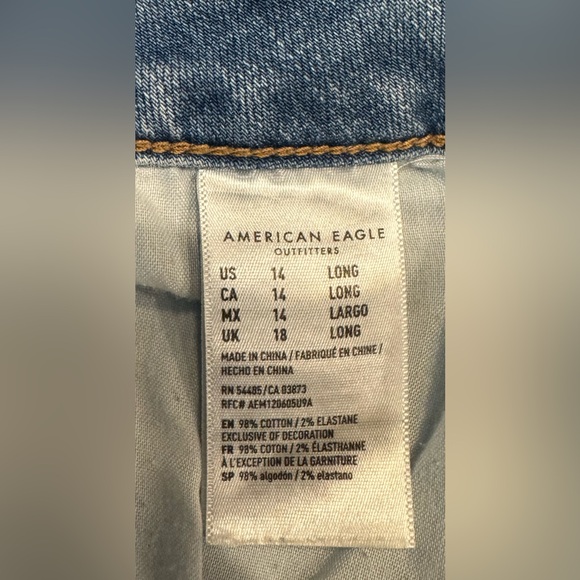 American Eagle Jeans High Rise Jegging Distressed Women’s Size 14 - 30” lnseam - Picture 6 of 9